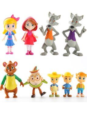 Goldie & Bear Disney Playset 9 Figure Cake Topper Toy Doll Set Collectible